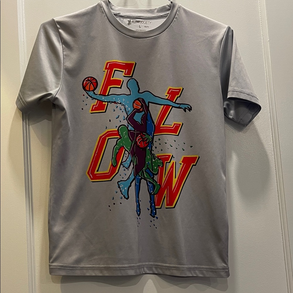 Flow Society Kids Gray Basketball Graphic Tee